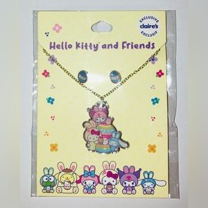 NEW! Claire’s Hello Kitty Earrings & Necklace - 2 Piece Set.